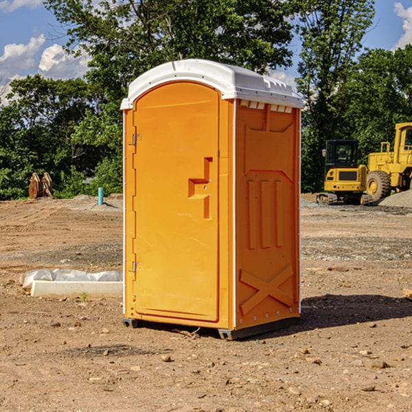 how often are the portable restrooms cleaned and serviced during a rental period in Redfield NY